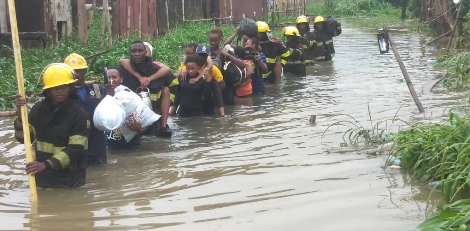 9 women escape death as building sinks due to heavy rainfall in Lagos